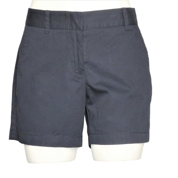 J. Crew Chino Broken-In Cotton Jeans Shorts Size 4 Navy - Picture 1 of 6
